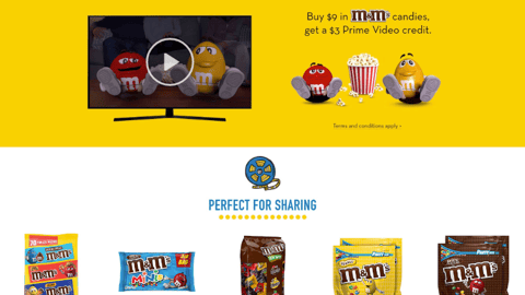 M&M's Amazon 'Movie Night' Incentive